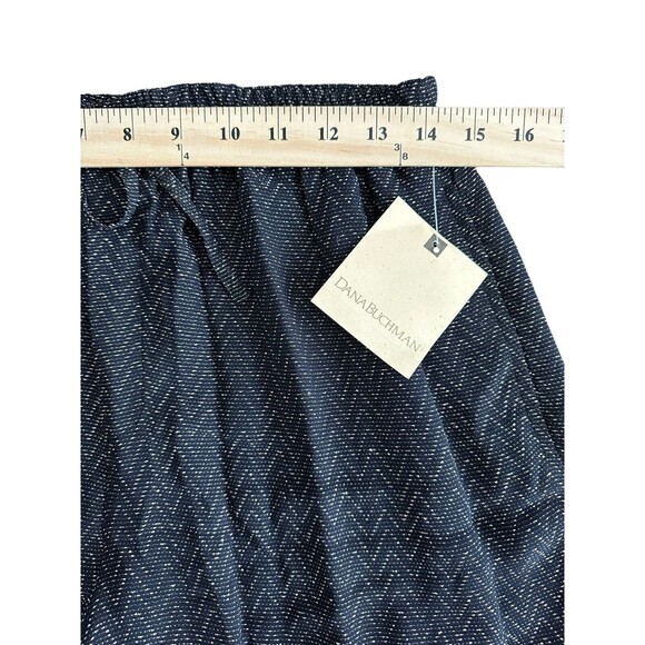 NWT $208 Dana Buchman Size 8 Lined Stretch Zigzag Navy Cream Straight Leg #X3-3 - Picture 8 of 16